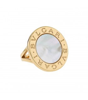 Bulgari Bulgari mother or pearl and gold ring