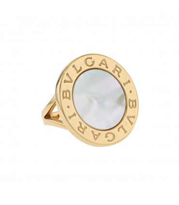 Bulgari Bulgari mother or pearl and gold ring