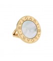 Bulgari Bulgari mother or pearl and gold ring