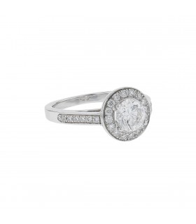 Bague solitaire or et diamants - Certificat GIA 1,09 ct F SI1