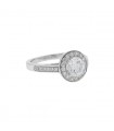 Diamonds and gold ring - GIA certificate 1,09 ct F SI1