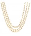 Diamonds, cultured pearls and gold necklace