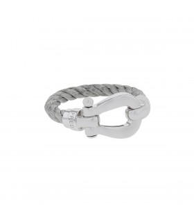 Fred Force 10 stainless steel and gold ring