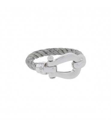 Fred Force 10 stainless steel and gold ring