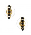 Cartier A. Cipullo onyx, roc cristal and gold earrings