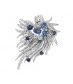 Diamonds, sapphires and gold brooch