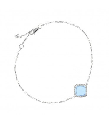 Fred Pain de Sucre blue chalcedony, diamonds and gold bracelet