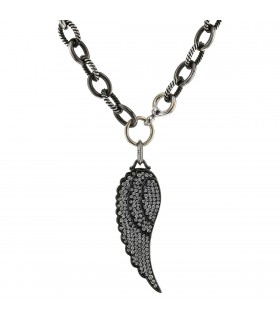 Aspery diamonds, silver necklace