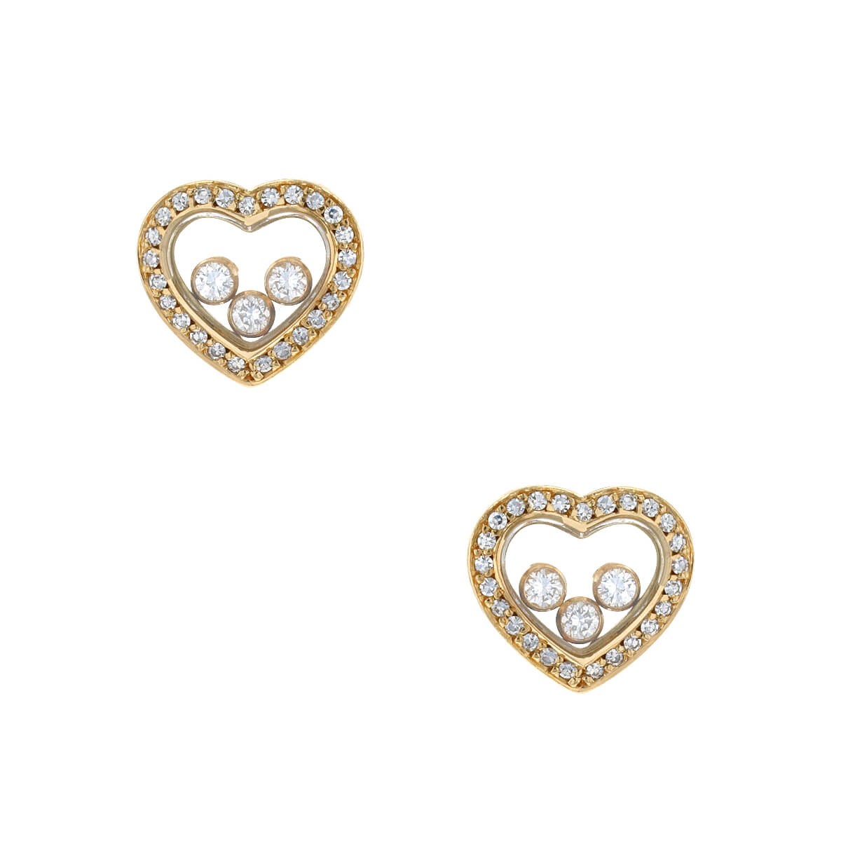 Chopard Happy Diamonds Earrings 18Kt Rose Gold 83A017-5301 | LORO