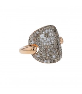 Pomellato Sabbia diamonds and gold ring