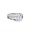 Diamonds and gold ring - HRD certificate 1,02 ct E VVS1