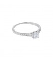Bague solitaire or et diamants - Certificat GIA 0,41 ct D SI1