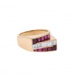 Oscar Heyman diamonds, rubies and gold ring