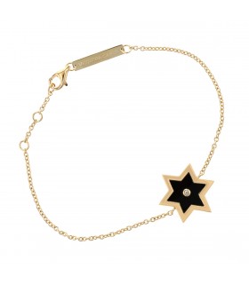 Victoria Casal diamond, onyx and gold bracelet