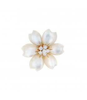 Broche Pendentif Van Cleef & Arpels Rose de Noël