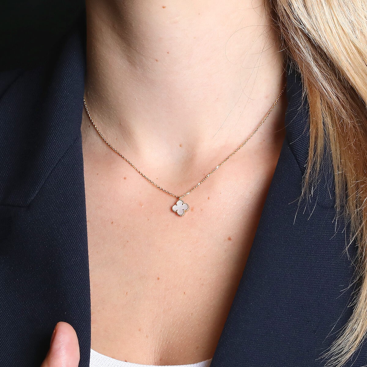 Van Cleef and Arpels Alhambra Mother of Pearl Gold 10 Motif Necklace at  1stDibs | van cleef 10 motif necklace, van cleef 10 motif mother of pearl, van  cleef mother of pearl necklace