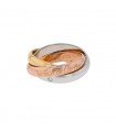 Cartier Trinity diamonds and gold ring