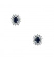 Diamonds, sapphires and gold earrings