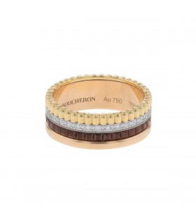 Boucheron Quatre diamonds and gold ring