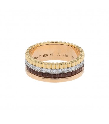 Boucheron Quatre diamonds and gold ring