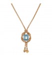 Blue stone and gold necklace
