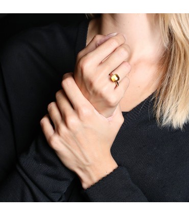 Pomellato Nudo citrine and gold ring