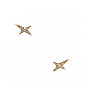 Mauboussin French Valentine diamonds and gold earrings
