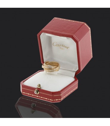 Cartier Trinity diamonds and gold ring