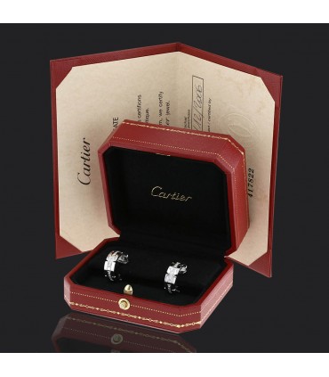 Cartier Tank diamonds and gold earrings