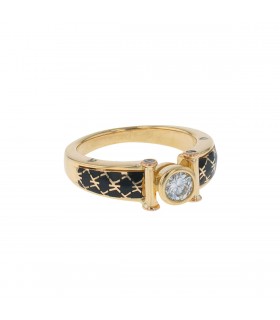 Korloff diamonds, enamel and gold ring