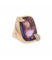 Pomellato Ritratto diamonds, amethyst and 18k gold ring