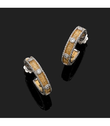 Buccellati diamonds and gold earrings