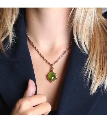 Pomellato peridot and gold necklace