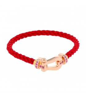 Fred Force 10 pink sapphires and gold bracelet