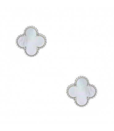 Van Cleef & Arpels Vintage Alhambra mother of pearl and gold earrings