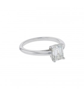 Bague solitaire or et diamant - Certificat GIA 1,23 ct I VVS2