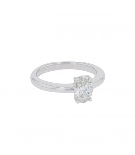 Bague solitaire or et diamant - Certificat LFG 1 ct I SI2