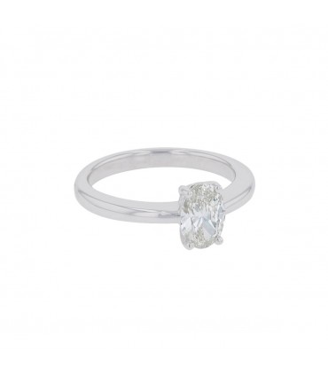 Bague solitaire or et diamant - Certificat LFG 1 ct I SI2