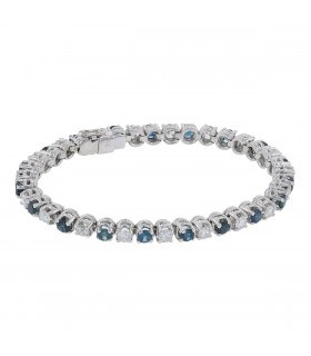 Bracelet or, saphirs et diamants