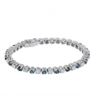 Bracelet or, saphirs et diamants