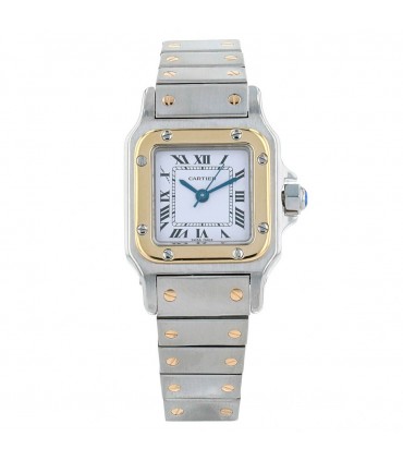 Cartier Santos stainless steel and gold watch