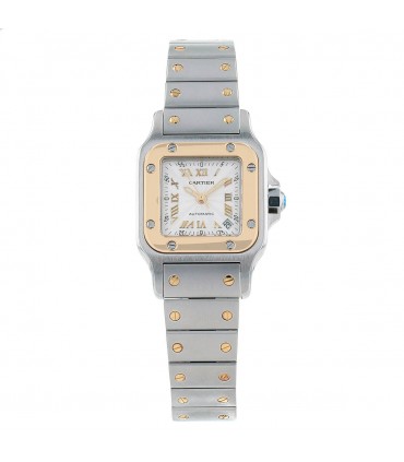 Cartier Santos stainless steel and gold watch