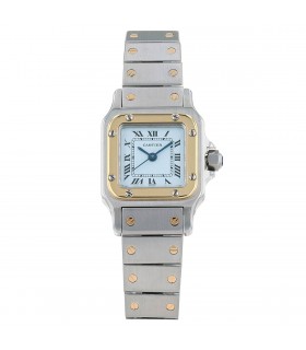 Cartier Santos stainless steel and gold watch