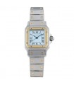 Cartier Santos stainless steel and gold watch