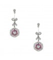 Boucles d’oreilles or, diamants et rubis