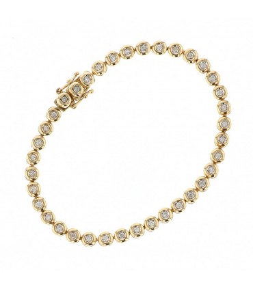 Diamonds and gold bracelet