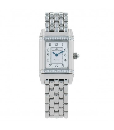 Jaeger Lecoultre Reverso stainless steel and diamonds watch