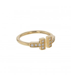 Tiffany & Co. Wire Tiffany T diamonds and gold ring