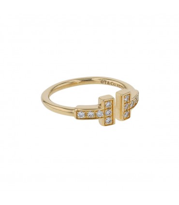 Tiffany & Co. Wire Tiffany T diamonds and gold ring