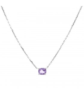 Pink sapphire and gold necklace